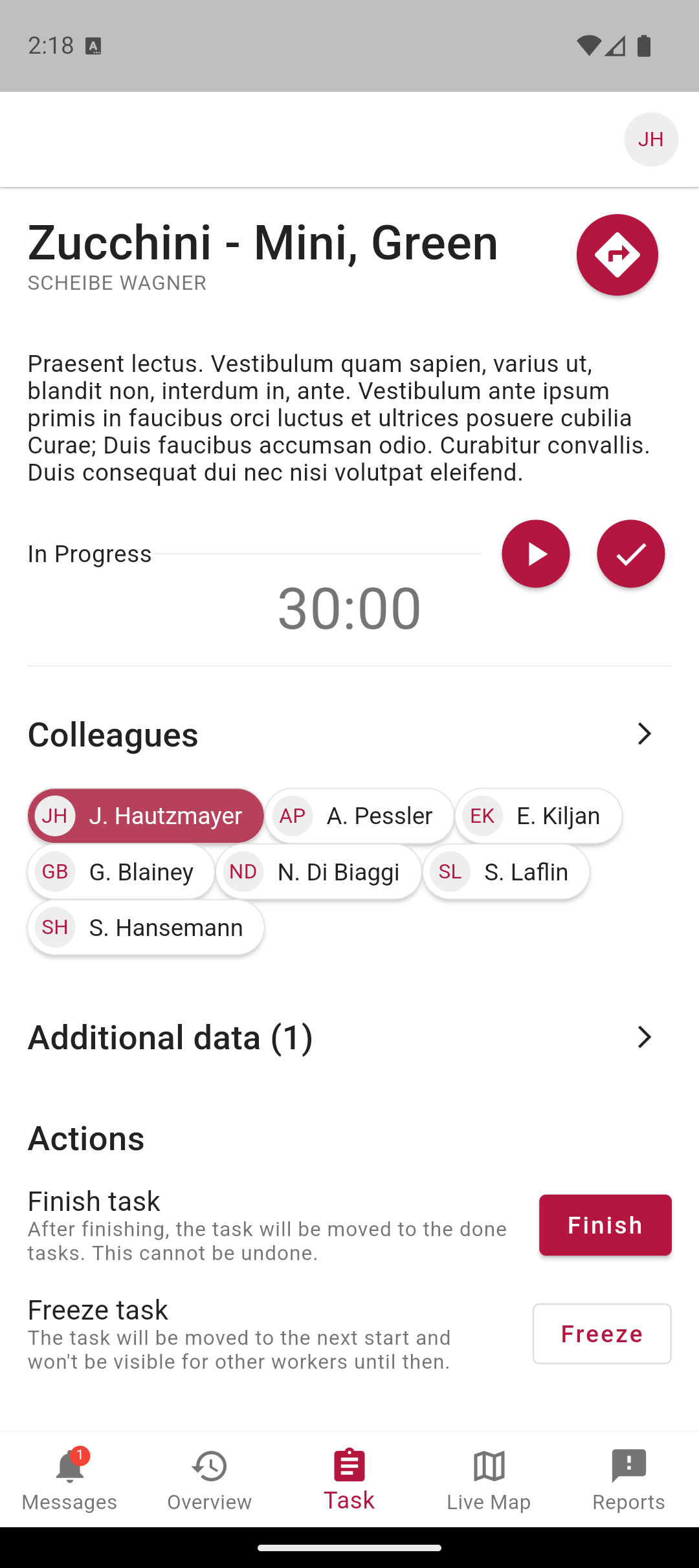 Gehaltshistorie & gruppierte Aufgabenlisten